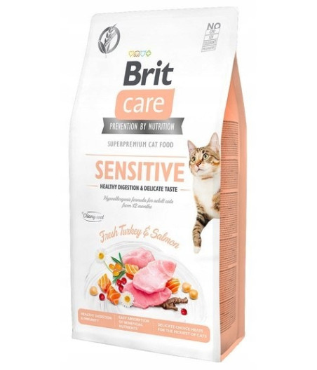 Brit Care Cat Sensitive Indyk łosoś 400g