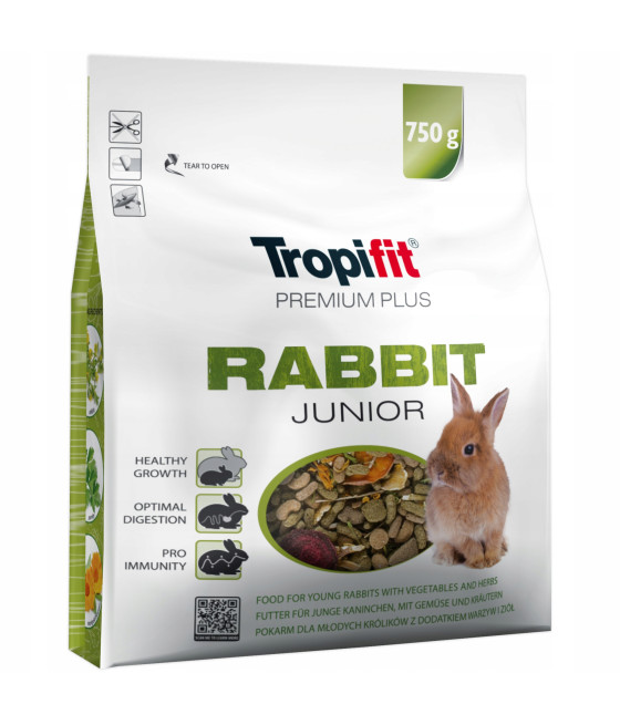 Tropifit Rabbit Junior karma młode króliki 0,75 kg