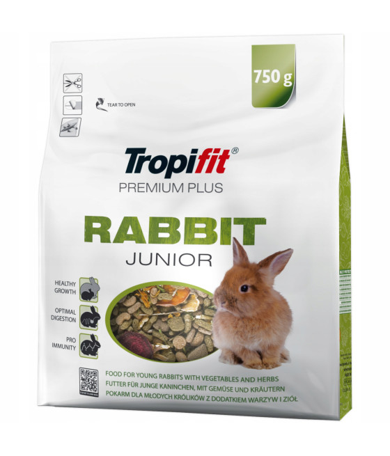 Tropifit Rabbit Junior karma młode króliki 0,75 kg