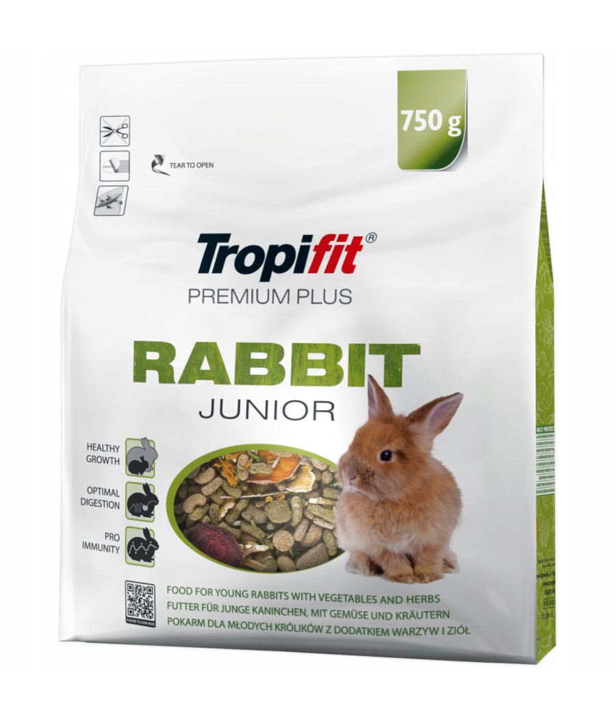 Tropifit Rabbit Junior karma młode króliki 0,75 kg