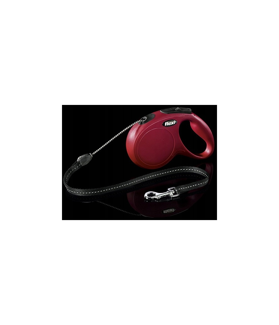 FLEXI Smycz Automatyczna New Classic M Linka 8m do 20kg Czerwona