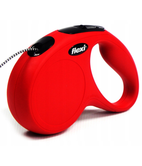 FLEXI Smycz Automatyczna New Classic M Linka 8m do 20kg Czerwona