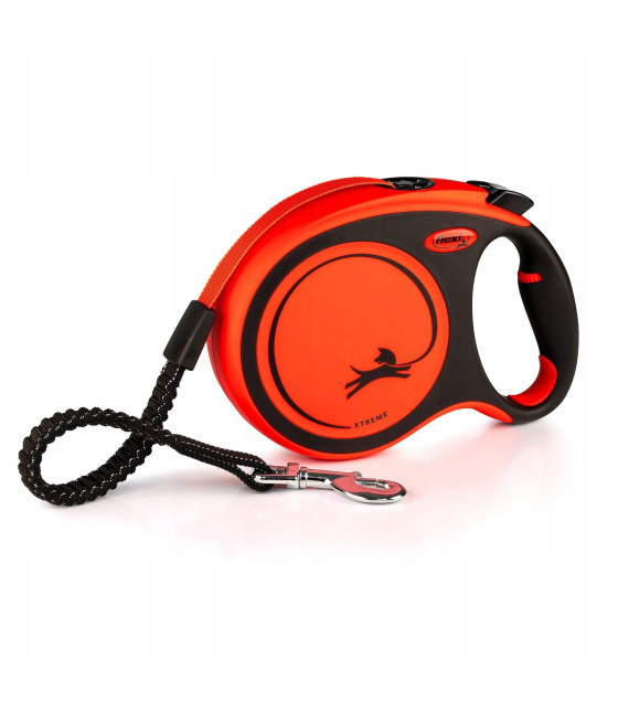 Flexi Xtreme M Taśma 5m Czarna/Pomarańczowa 35kg