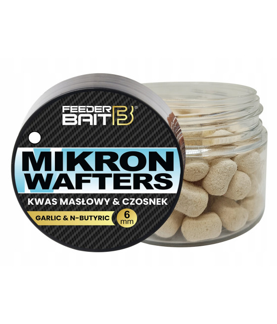 Mikron Wafters 6mm 25ml Feeder Bait - Kwas Masłowy & Czosnek
