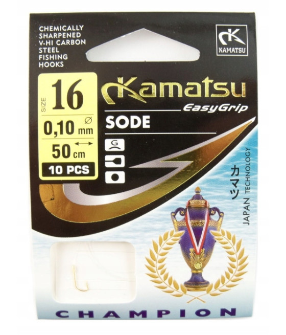 Haczyki z przyponem Kamatsu Sode Champion 10 szt. nr 16