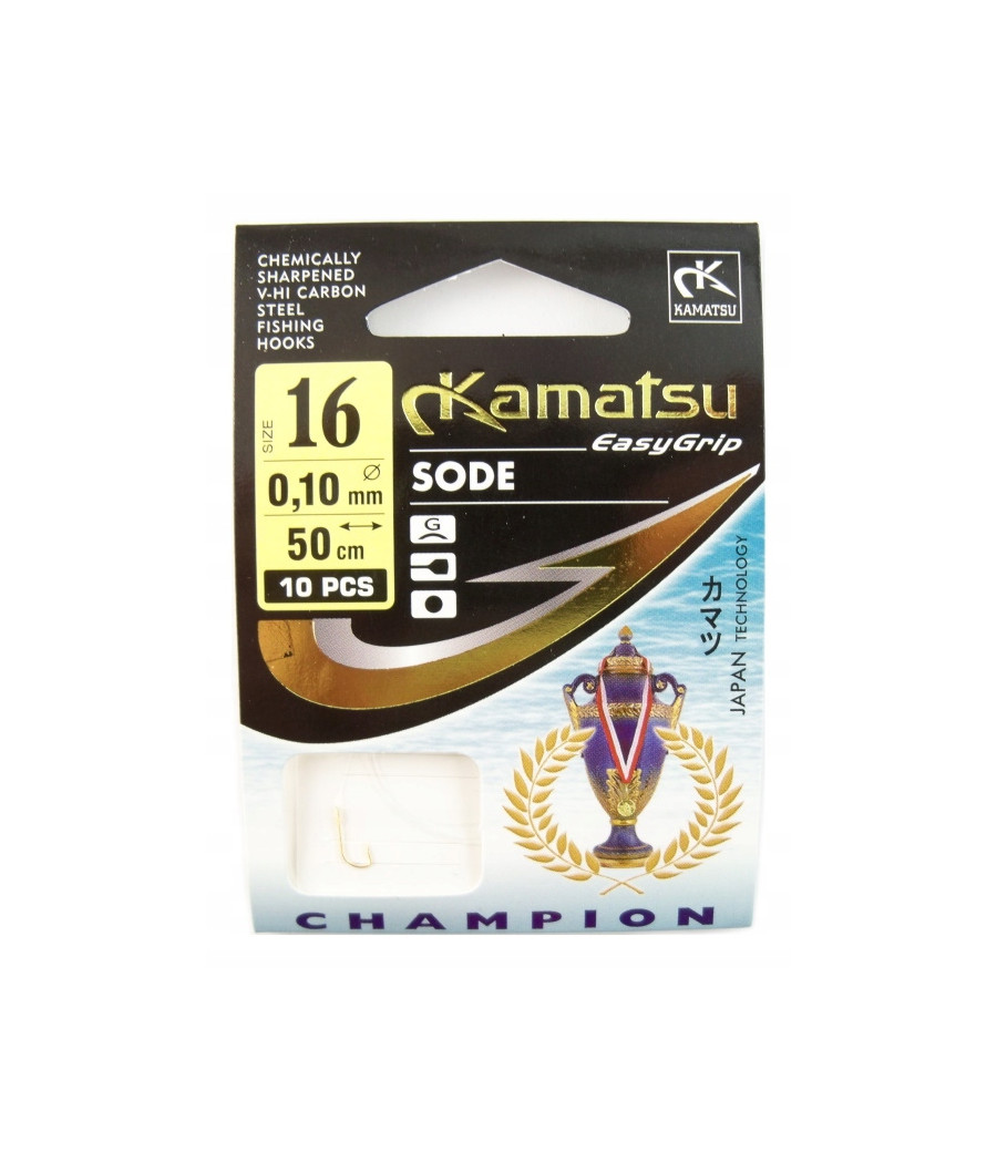 Haczyki z przyponem Kamatsu Sode Champion 10 szt. nr 16