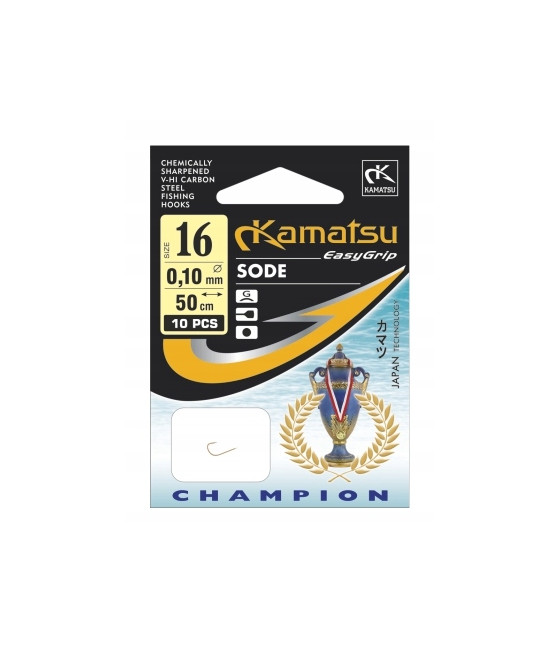 Haczyki z przyponem Kamatsu Sode Champion 10 szt. nr 16