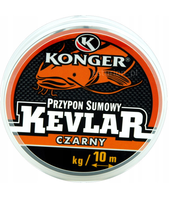 PRZYPON SUMOWY KEVLAR BLACK 150kg/1,24mm/10m DREAD KONGER
