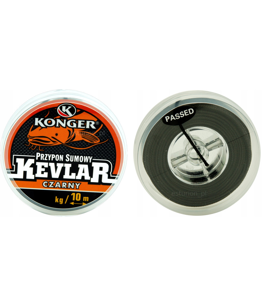 PRZYPON SUMOWY KEVLAR BLACK 150kg/1,24mm/10m DREAD KONGER