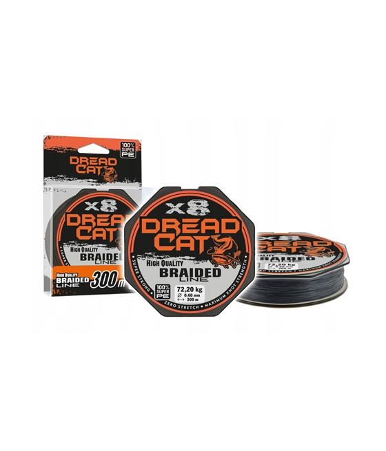 KONGER PLECIONKA DREAD CAT X8 BLACK 0,60mm 300m
