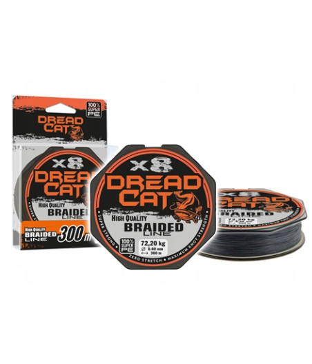 KONGER PLECIONKA DREAD CAT X8 BLACK 0,60mm 300m
