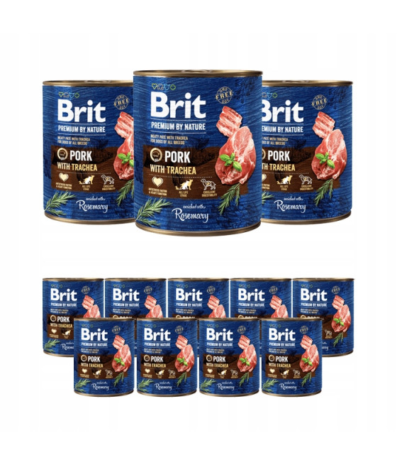 BRIT Premium by Nature PORK Dla Psa Z Wieprzowiną 800g
