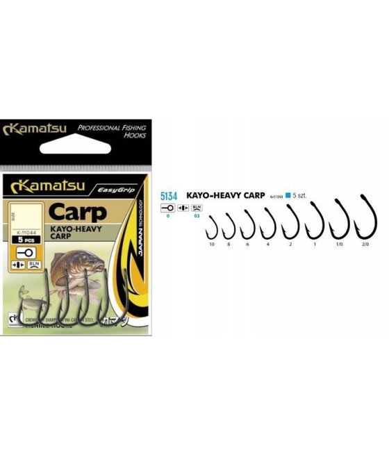 HACZYK KARPIOWY KAMATSU KAYO HEAVY CARP ROZMIAR 4 BLNO - 5 szt