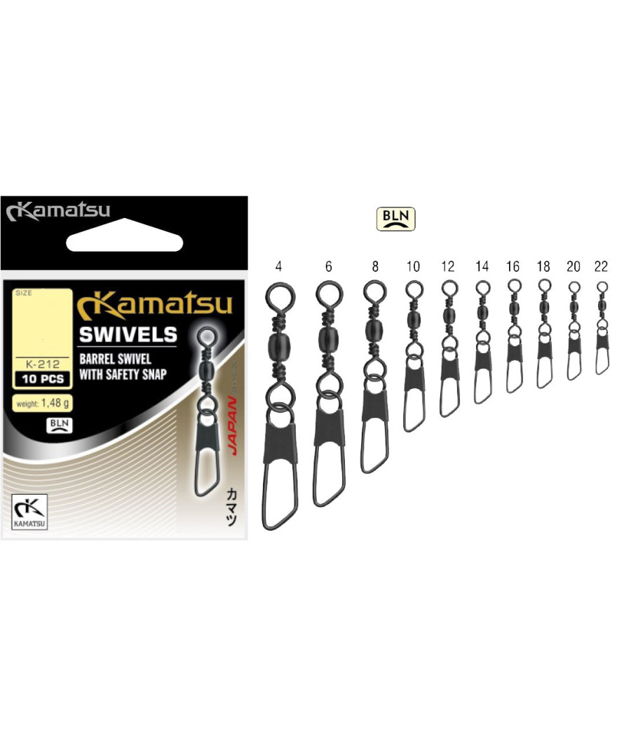 Krętlik z agrafką Kamatsu K212, rozm.6 (10szt)