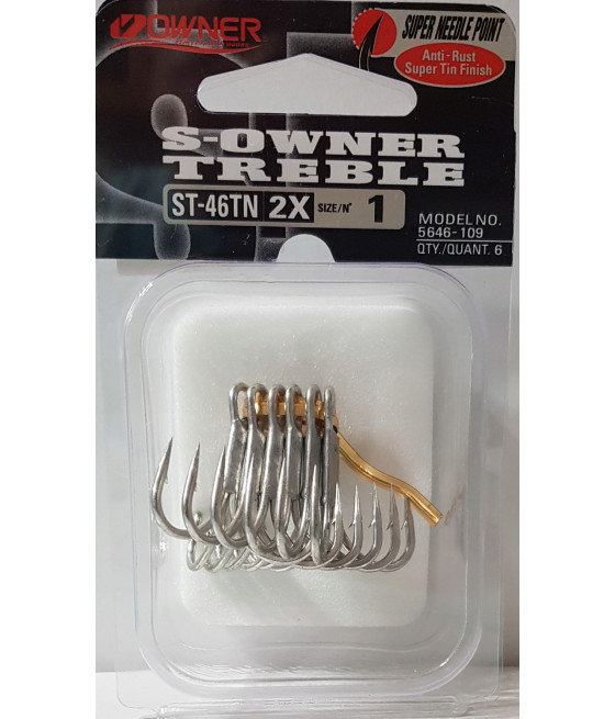 Kotwiczki gruntowe, morskie, spiningowe, z zadziorem Owner ST46TN 6 szt.