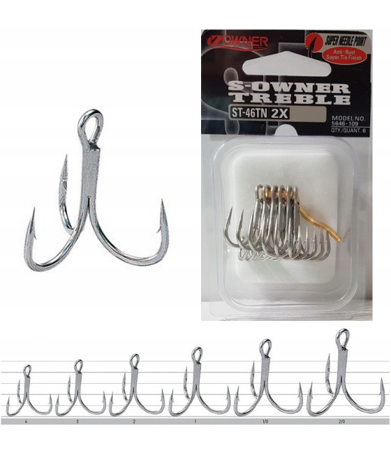 Kotwiczki morskie, spiningowe, z zadziorem Owner ST-46TN 8 szt.