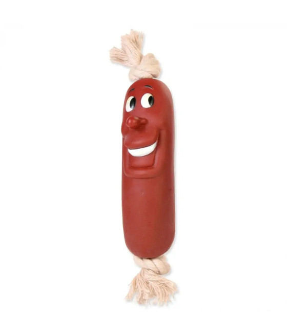 Gryzak TRIXIE Kiełbasa winylowa ze sznurem 11cm