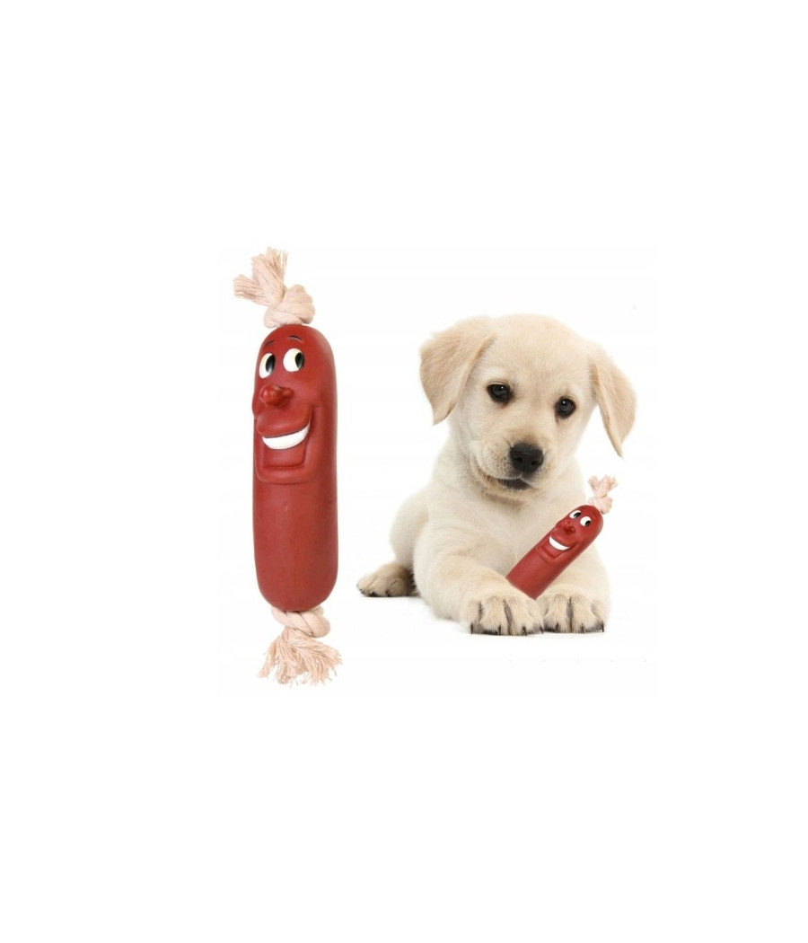 Gryzak TRIXIE Kiełbasa winylowa ze sznurem 11cm