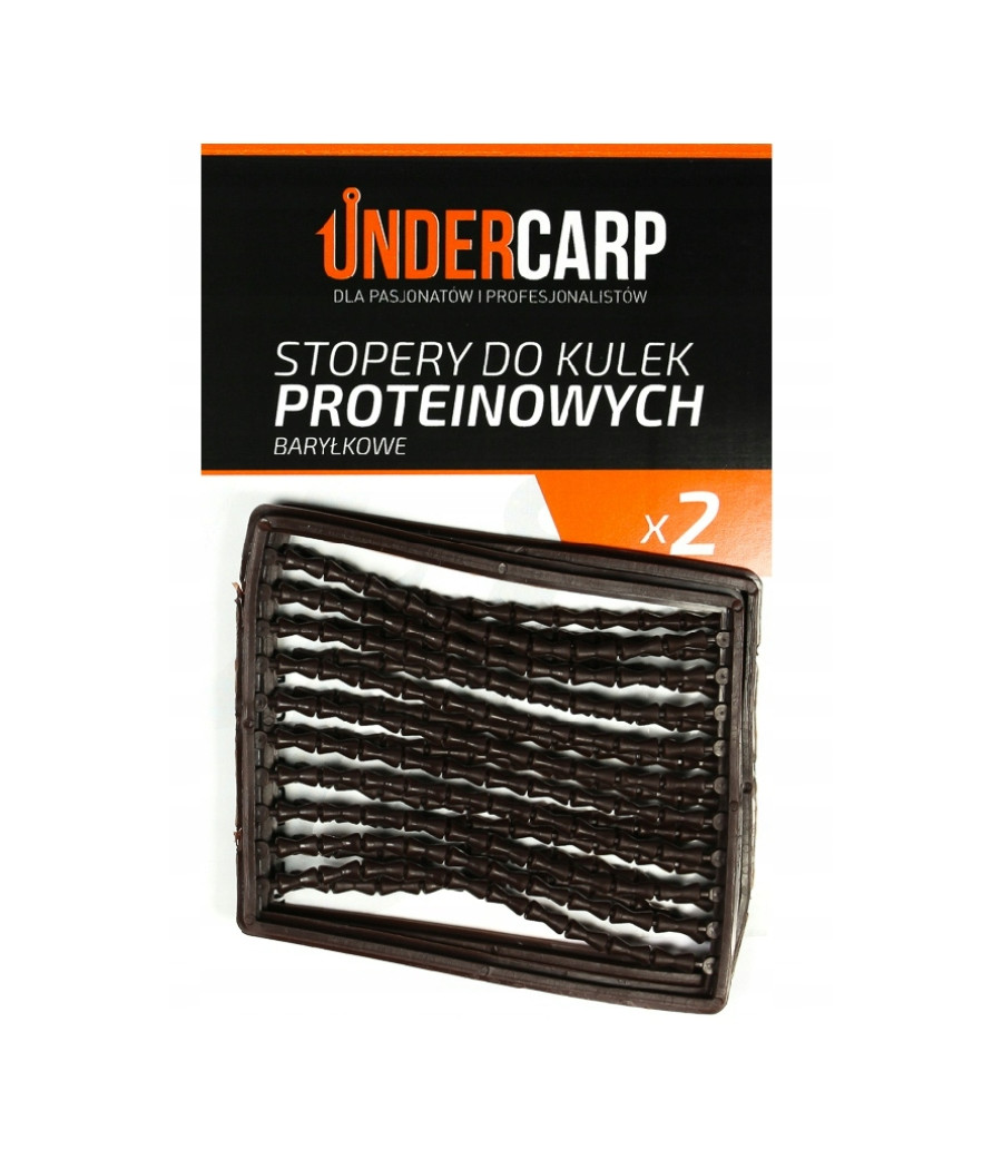 Undercarp Stopery do kulek proteinowych baryłkowe - brązowe S Undercarp Stopery do kulek proteinowych baryłkowe - brązowe S