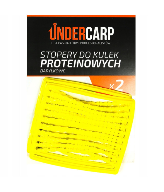 Undercarp stopery do kulek proteinowych baryłkowe - żółte