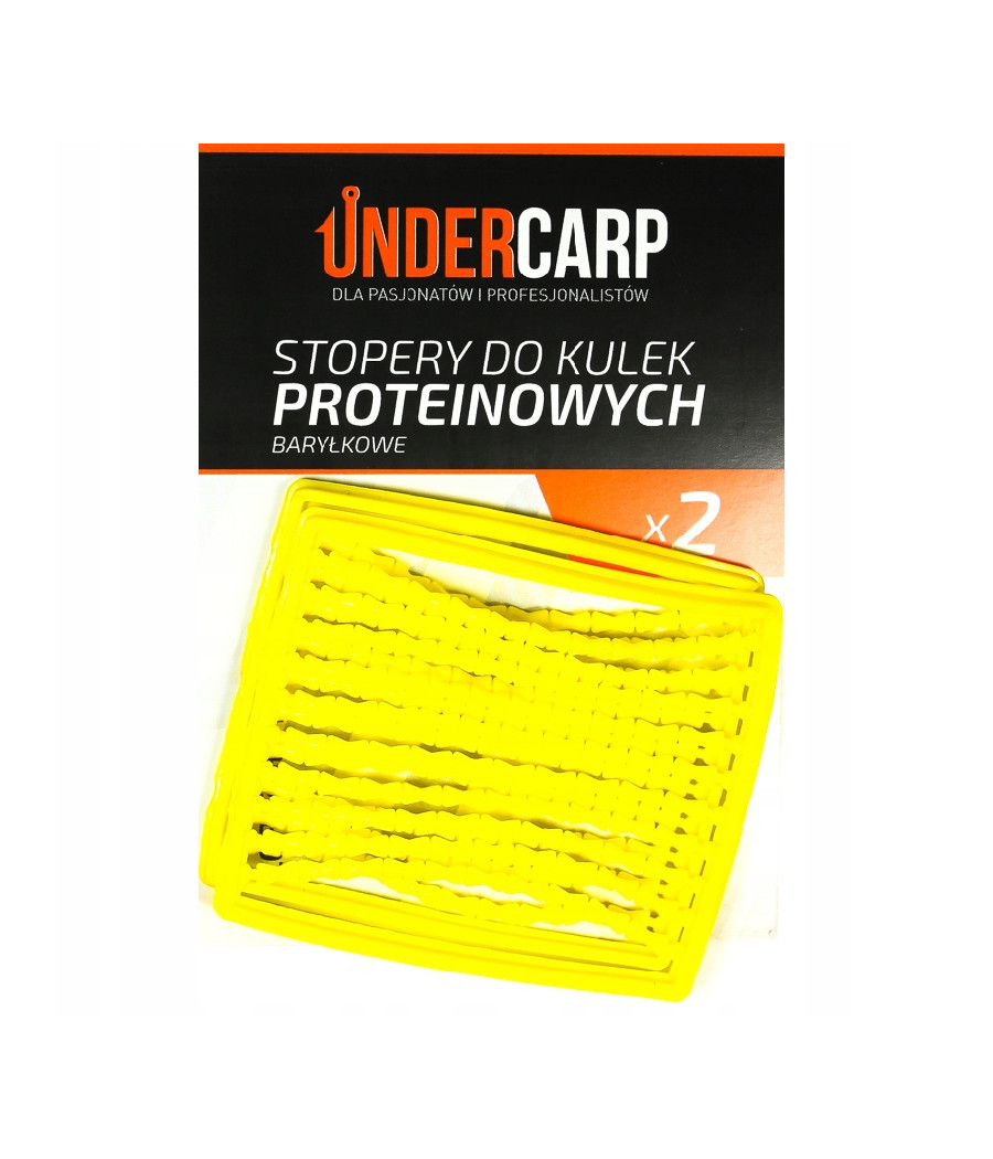 Undercarp stopery do kulek proteinowych baryłkowe - żółte Undercarp stopery do kulek proteinowych baryłkowe - żółte