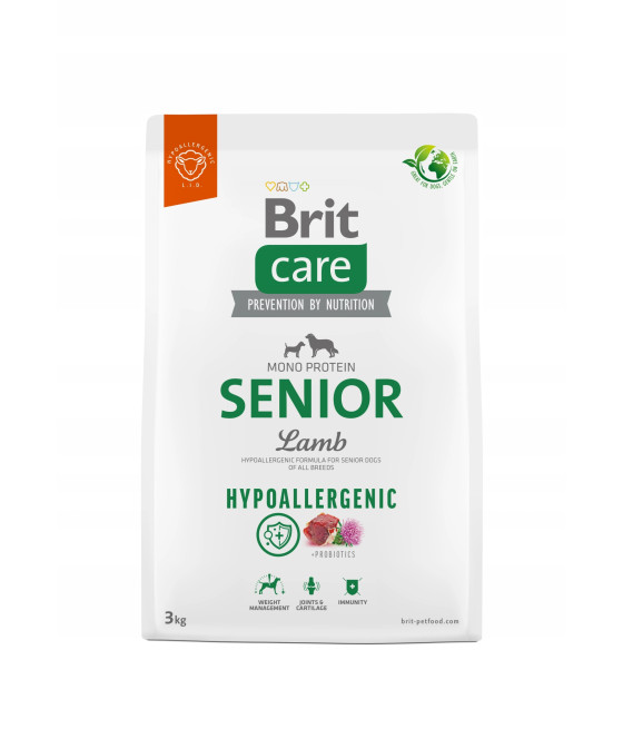 Brit CARE Hypoallergenic Senior Lamb Sucha Karma Dla Psa 3kg