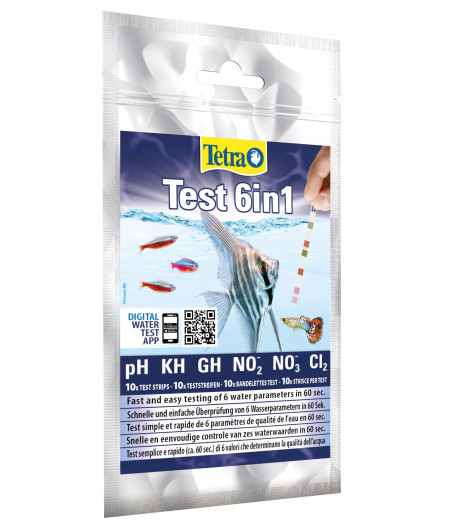 Tetra Test paskowy określający pH, KH, GH, NO2, NO3, Cl2.
