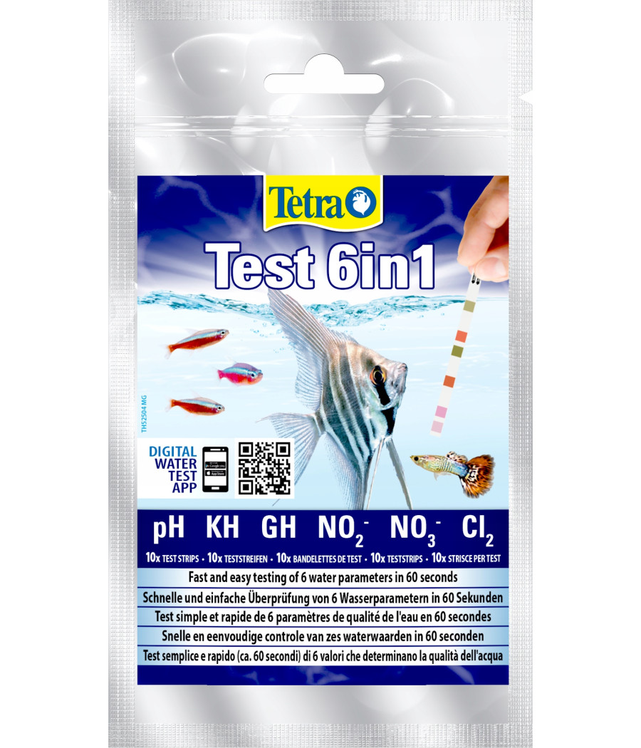 Tetra Test paskowy określający pH, KH, GH, NO2, NO3, Cl2.