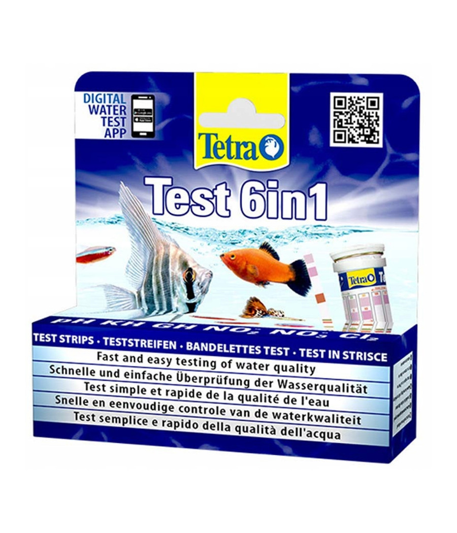Tetra Test paskowy określający pH, KH, GH, NO2, NO3, Cl2.