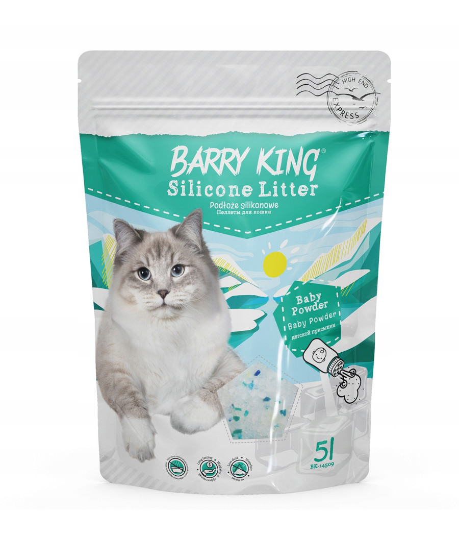 ŻWIREK SILIKONOWY BEZ PYŁU ANTYBAKTERYJNY 5L BARRY KING ŻWIREK SILIKONOWY BEZ PYŁU ANTYBAKTERYJNY 5L BARRY KING