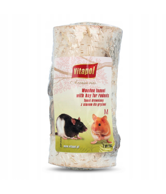 Tunel drewniany dla gryzonia Vitapol 15 cm M