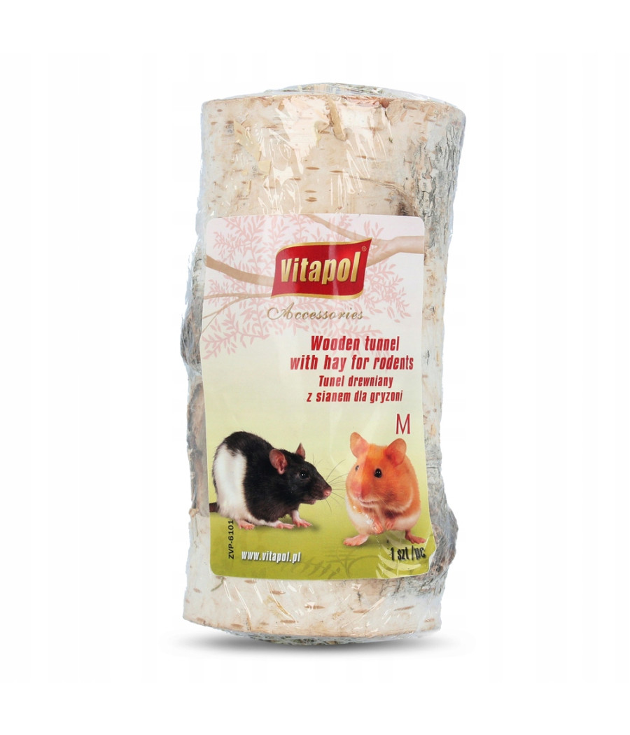 Tunel drewniany dla gryzonia Vitapol 15 cm M