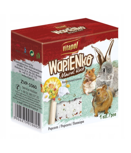 Kostka wapienna popcorn dla gryzoni i królika 40 g