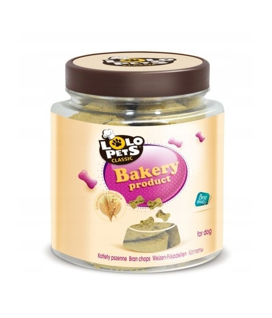 Lolo Pets Classic ciasteczka dla psa w słoiku z otrębami 270g.