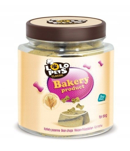 Lolo Pets Classic ciasteczka dla psa w słoiku z otrębami 270g.
