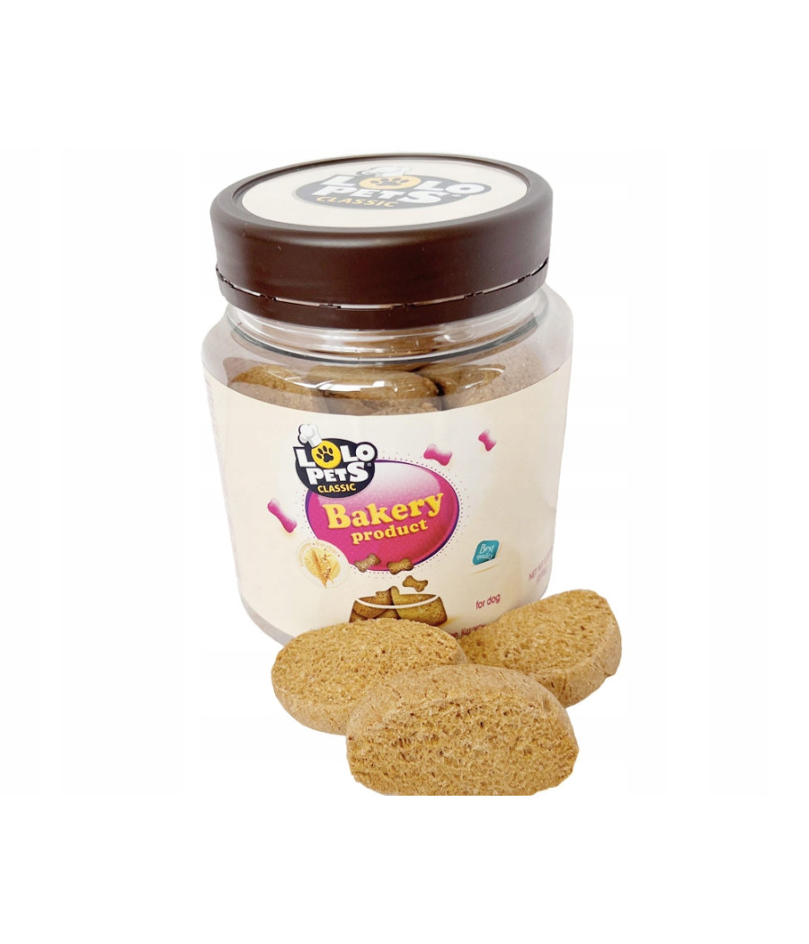 Lolo Pets Classic ciasteczka dla psa w słoiku z otrębami 270g.