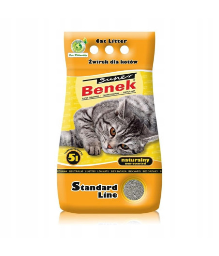 SUPER BENEK NATURALNY 10L Żwirek bentonitowy