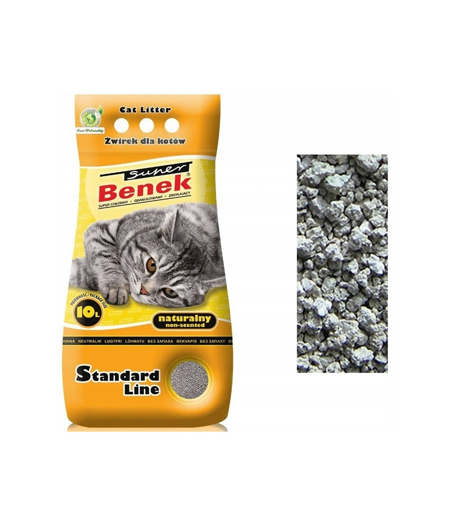 SUPER BENEK NATURALNY 10L Żwirek bentonitowy