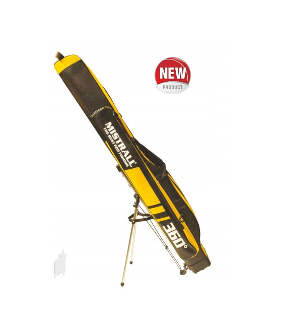 MISTRALL POKROWIEC WĘDKARSKI USZTYWNIANY 3-KOMOROWY 150CM Z NOGAMI - STELAŻ