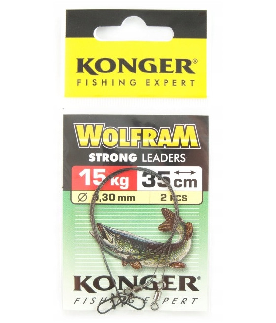 Przypony Konger Przypon Wolfram Strong 15 kg 35 cm 2 szt.
