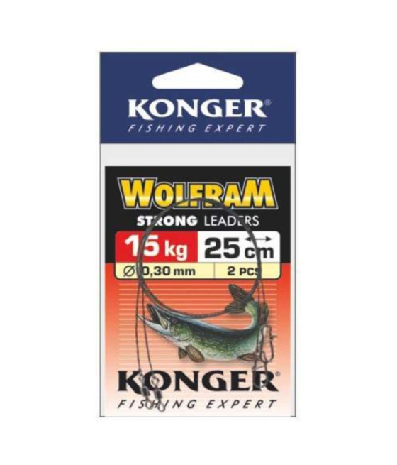 Przypon Konger wolfram 15 kg 25 cm