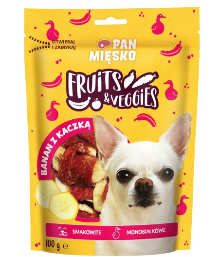 Pan Mięsko przysmak dla psa BANAN OWINIĘTY KACZKĄ 100g Fruits&Veggies