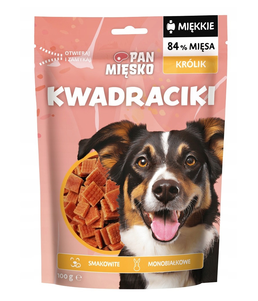 Pan Mięsko przysmak dla psa KRÓLIK przysmak treningowy 100g Pan Mięsko przysmak dla psa KRÓLIK przysmak treningowy 100g
