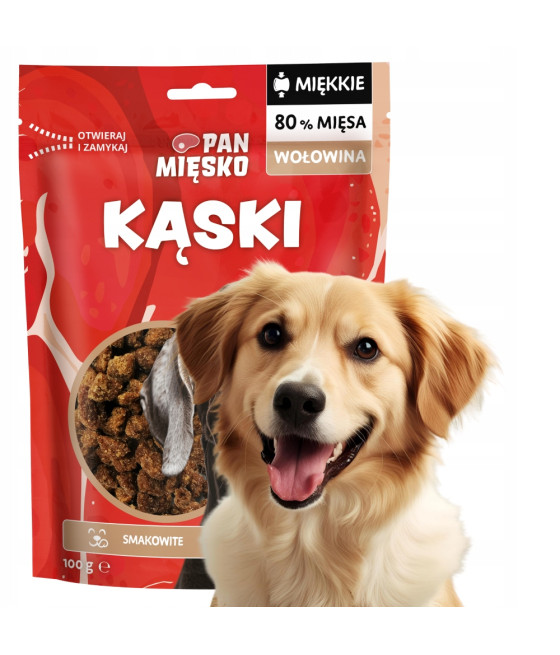 Pan Mięsko Przysmak dla psa Kąski Wołowina (dorosły) 100g