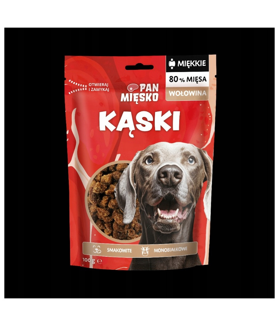 Pan Mięsko Przysmak dla psa Kąski Wołowina (dorosły) 100g