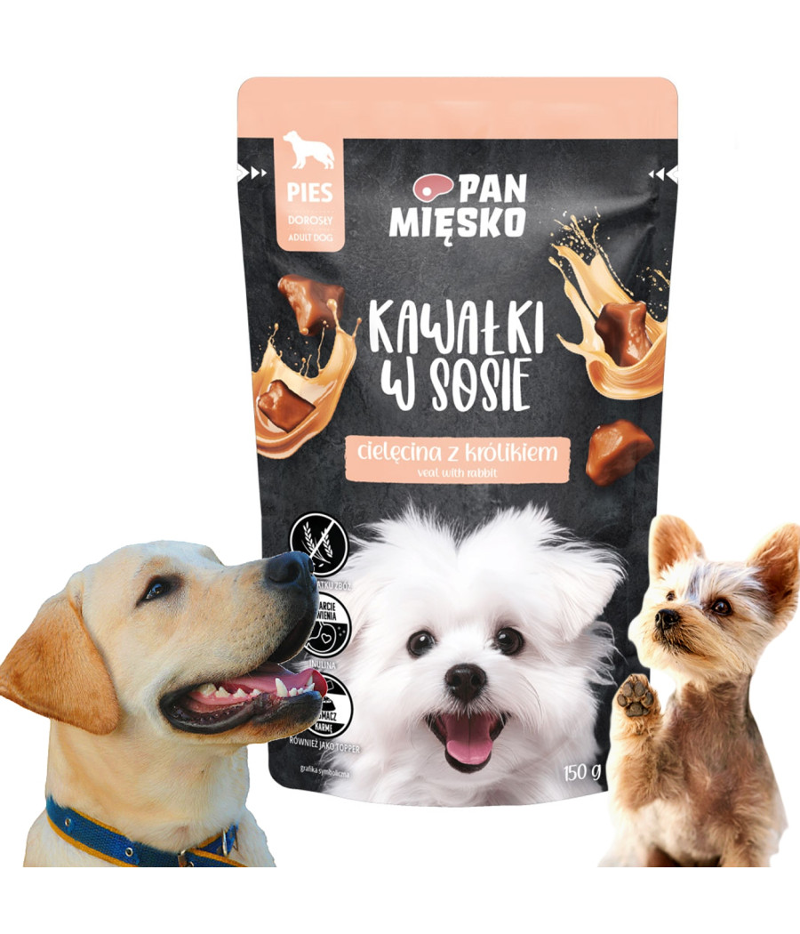 Pan Mięsko karma mokra cielęcina z królikiem 150g