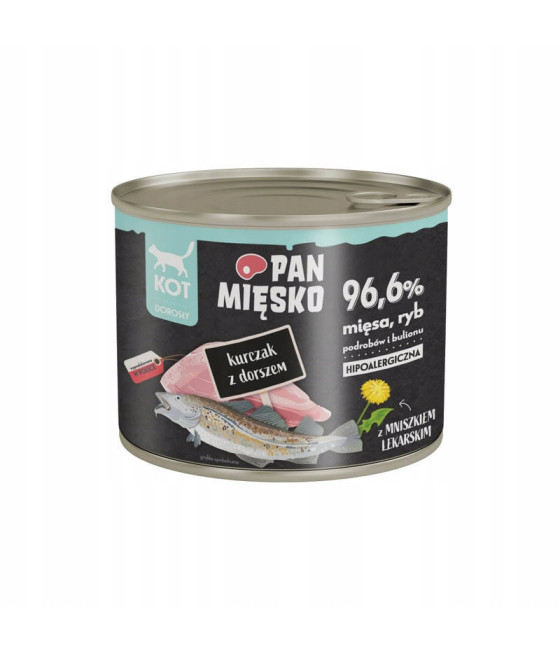 Pan Mięsko karma mokra kot Kurczak z dorszem 200g