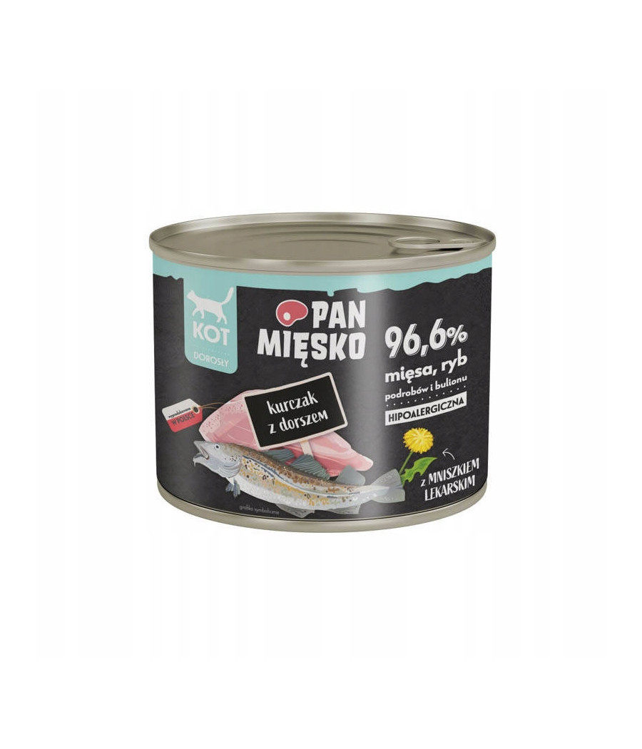 Pan Mięsko karma mokra kot Kurczak z dorszem 200g