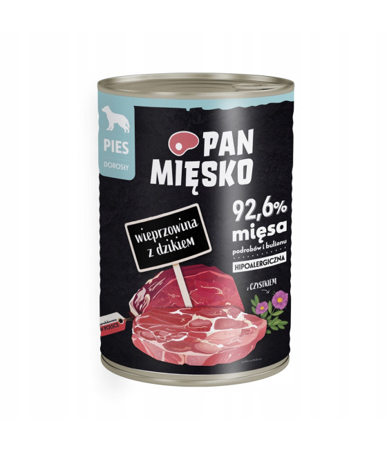 Pan Mięsko Pies Wieprzowina z dzikiem 400g