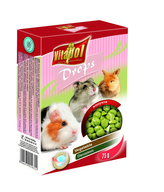 Przysmak dla gryzoni Dropsy Warzywne Vitapol 75g
